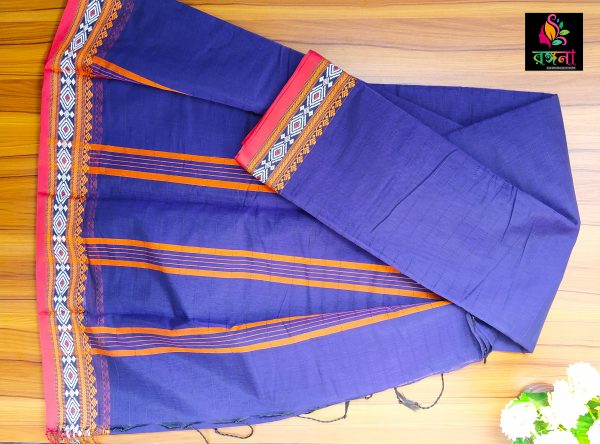 Original Cotton Blue Saree Combo