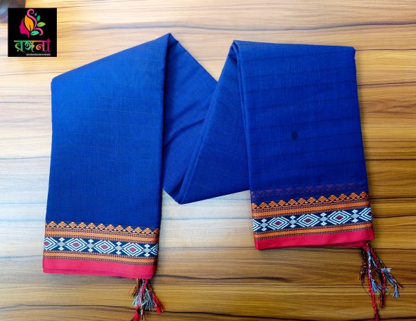 Original Cotton Blue Saree Combo