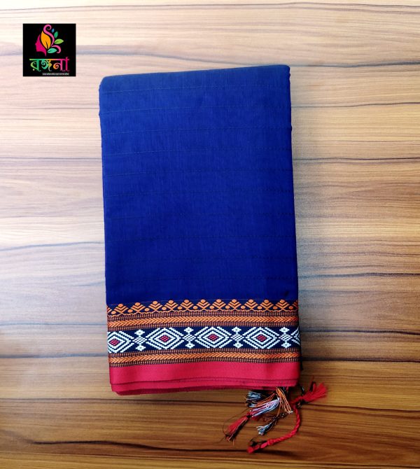 Original Cotton Blue Saree Combo