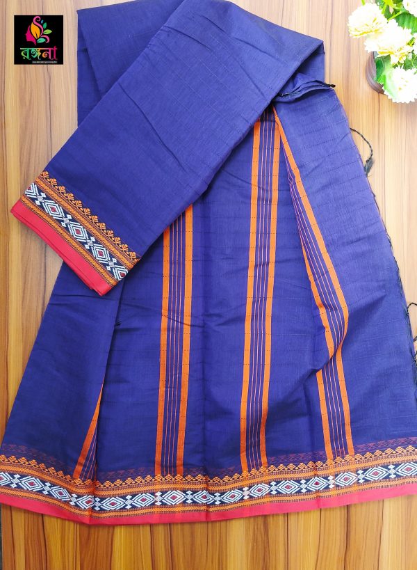 Original Cotton Blue Saree Combo