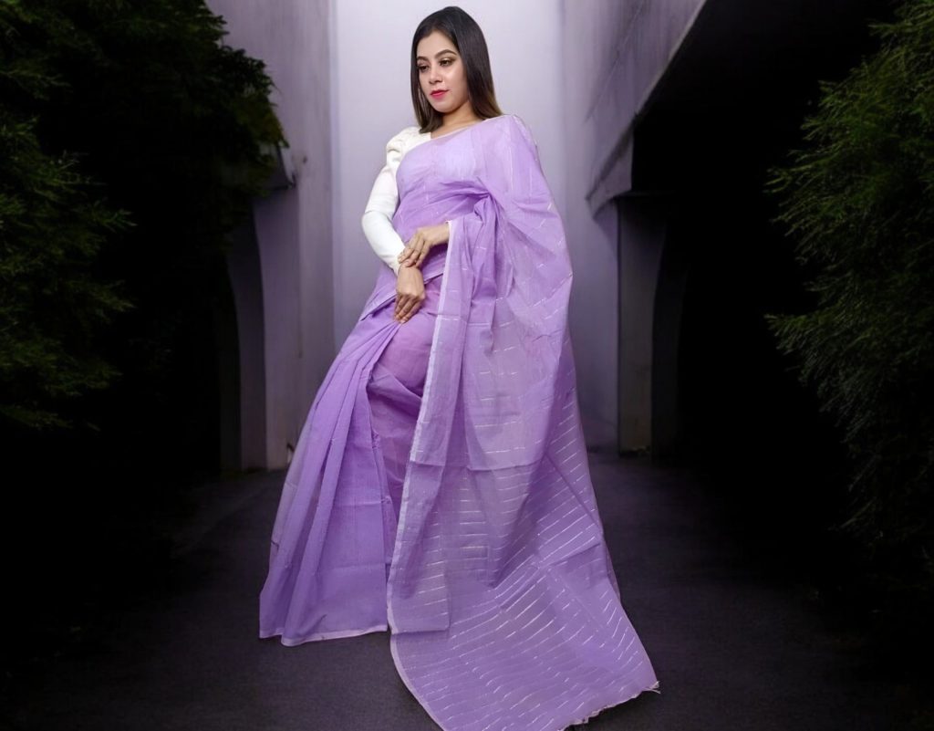 Half Silk Chumki Saree for women